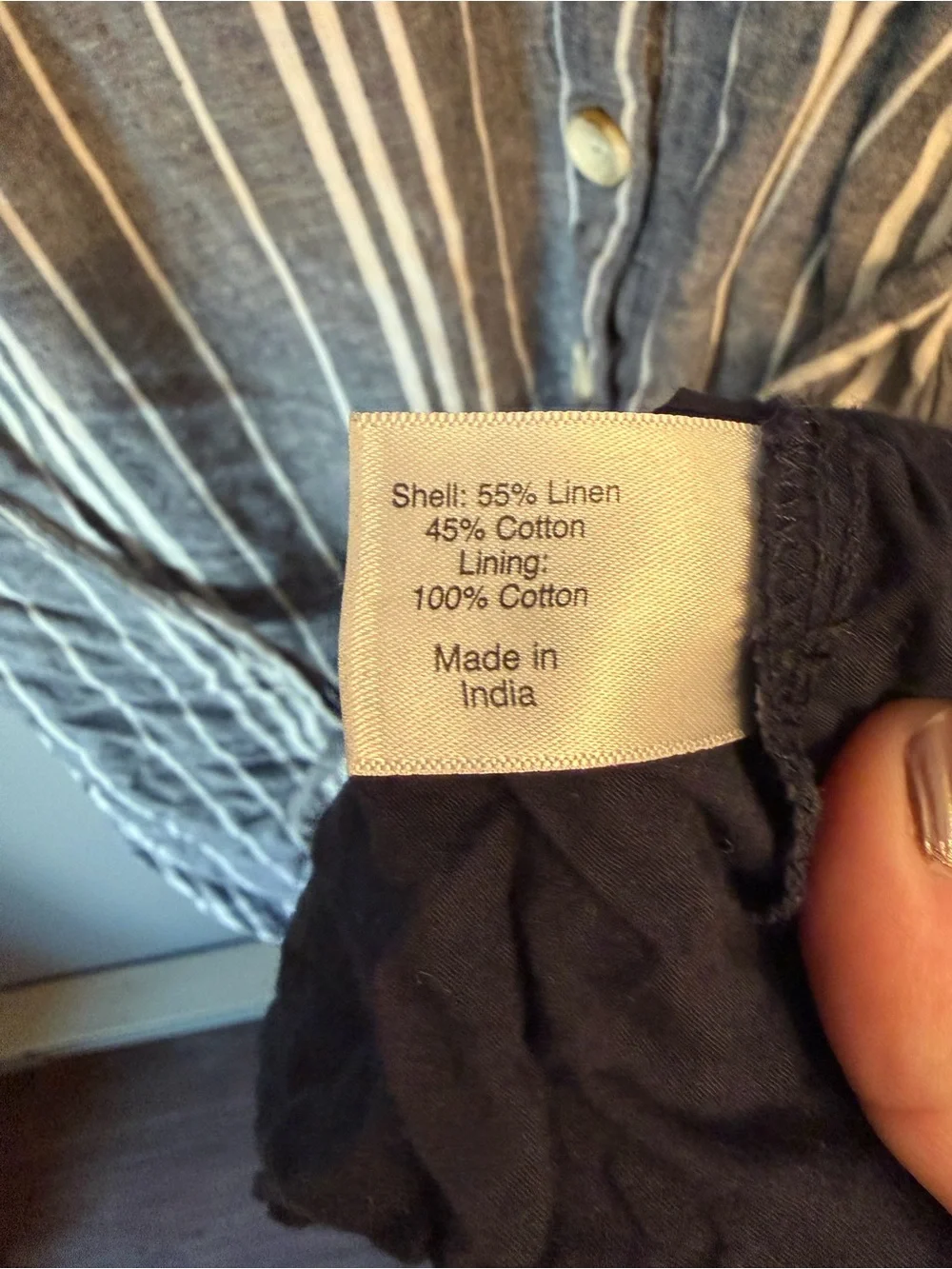 Lane Bryant Sz 24 Striped Linen Dress